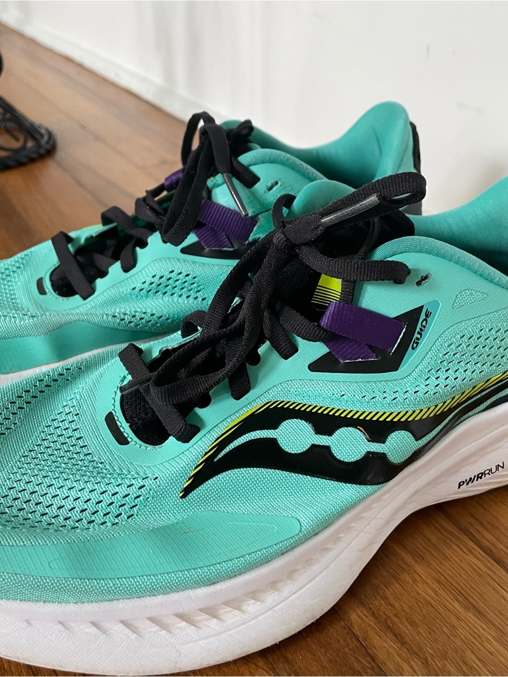 Saucony Women's Aqua/Turquoise Running Shoes with Black & Purple Accents